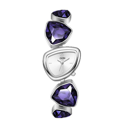 Reloj de pulsera de lujo ligero con diamantes de cristal para mujer, elegante y a la moda