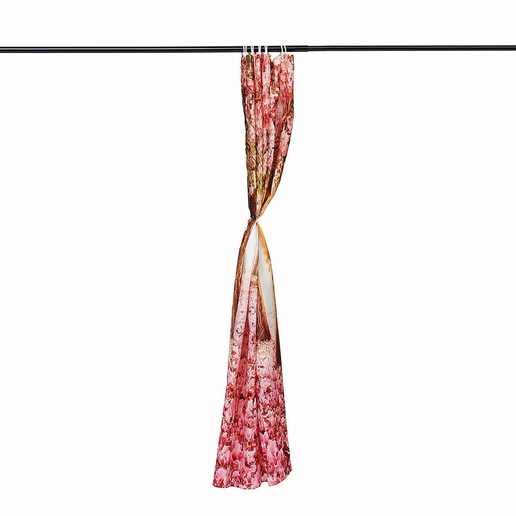 Arrivals Europe Pink Sakura Tree Pattern Bathroom Four-piece Suit,Shower Curtain Bathroom Pedestal Rug Lid Toilet Cover Bath Mat Set by eprolo