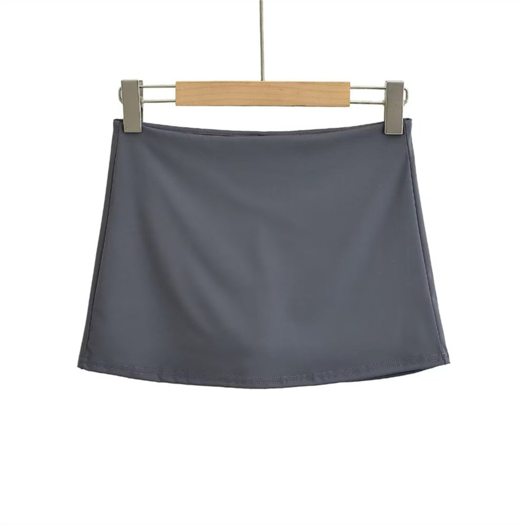 Jupe courte taille basse de sport rétro extensible coupe slim pour femme