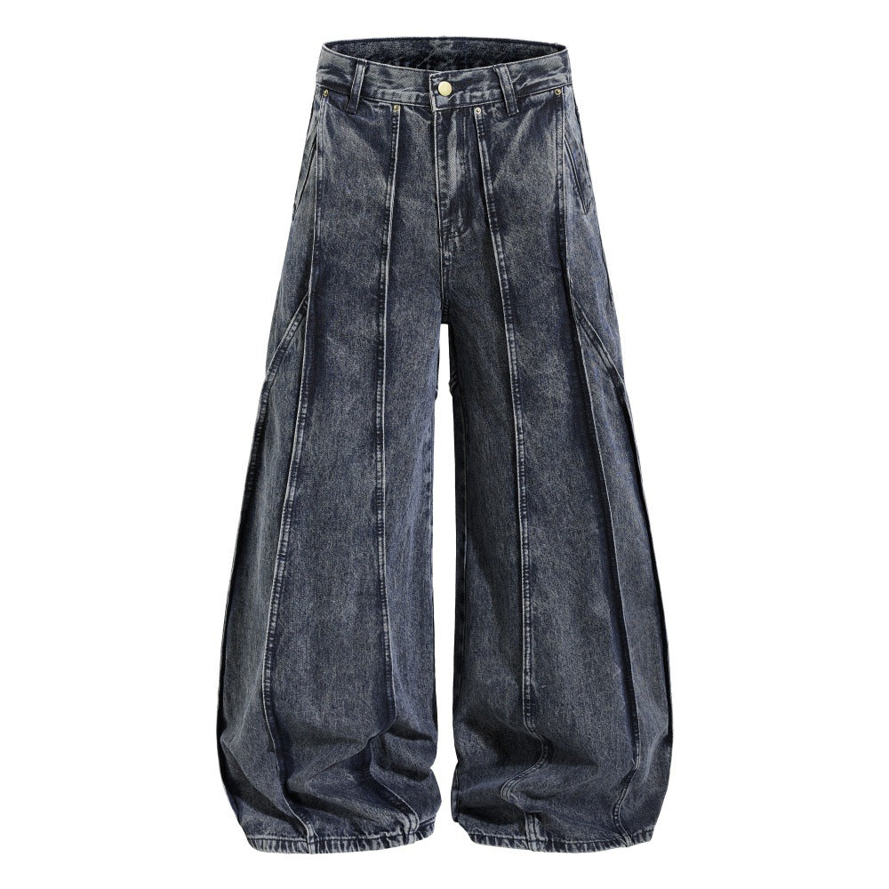 Wash and make old wide leg denim pants