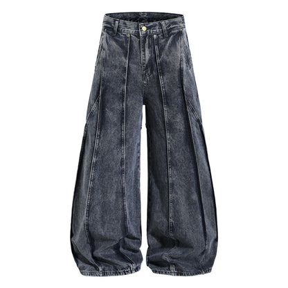 Wash and make old wide leg denim pants