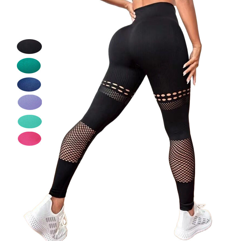 Pantalon de yoga sans couture évidé pour l'entraînement et le fitness