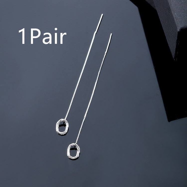 Joyas de moda de plata de ley 925 con 26 letras, pendientes colgantes para mujer, estilo clásico inglés minimalista, pendientes de estudiante, fiesta, regalo de joyería para amigos