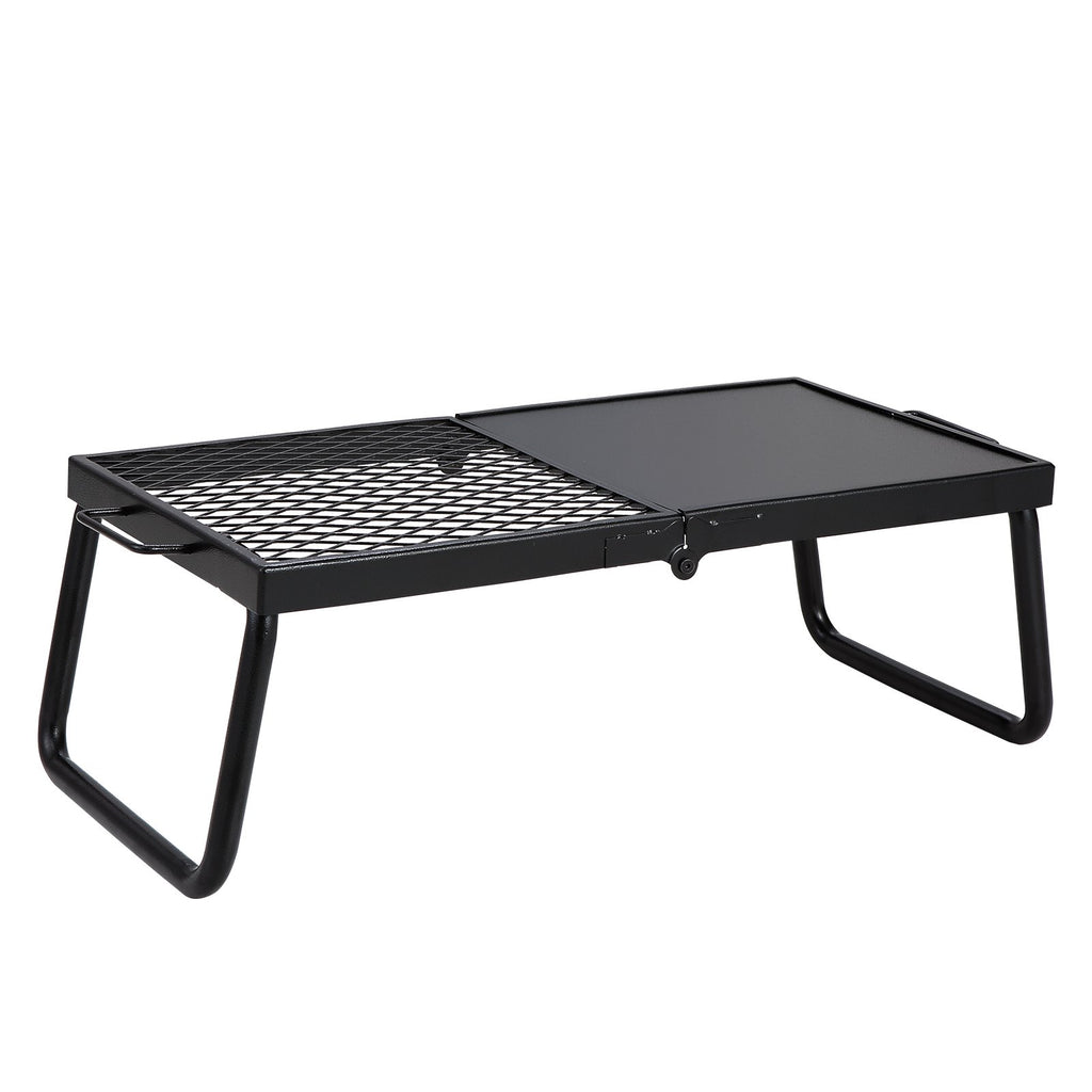 Grille de cuisson pliable pour feu de camp, grille en acier robuste