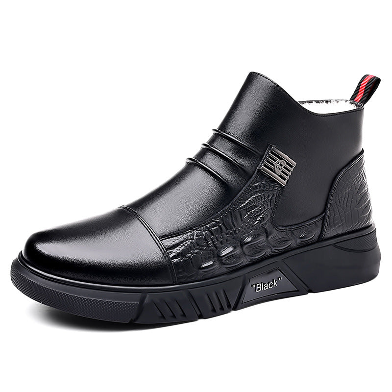 Bottes montantes en cuir de première qualité, conçues pour l'homme moderne.