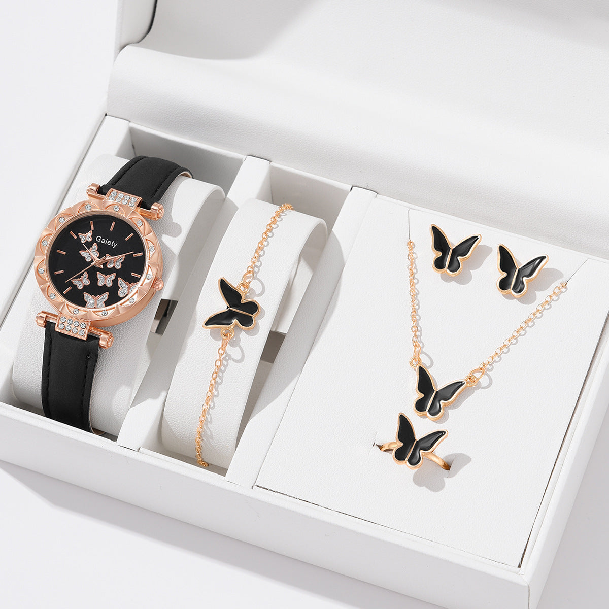 Montre à bracelet numérique simple papillon pour femmes