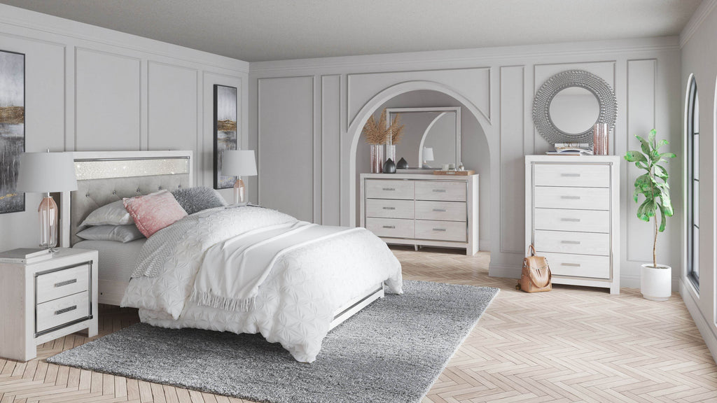 Altyra 6-Piece White Panel Bedroom Furniture Set-0