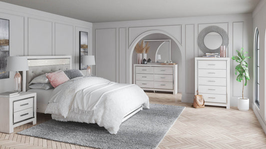 Altyra 6-Piece White Panel Bedroom Furniture Set-0