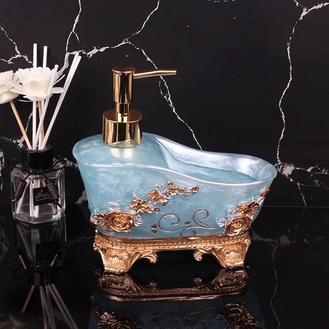 European Liquid Soap Bottle Resin Bathtub Shape Bathroom Sanitizer Bottles Shampoo Shower Gel Wristband Dispenser Accessories by eprolo