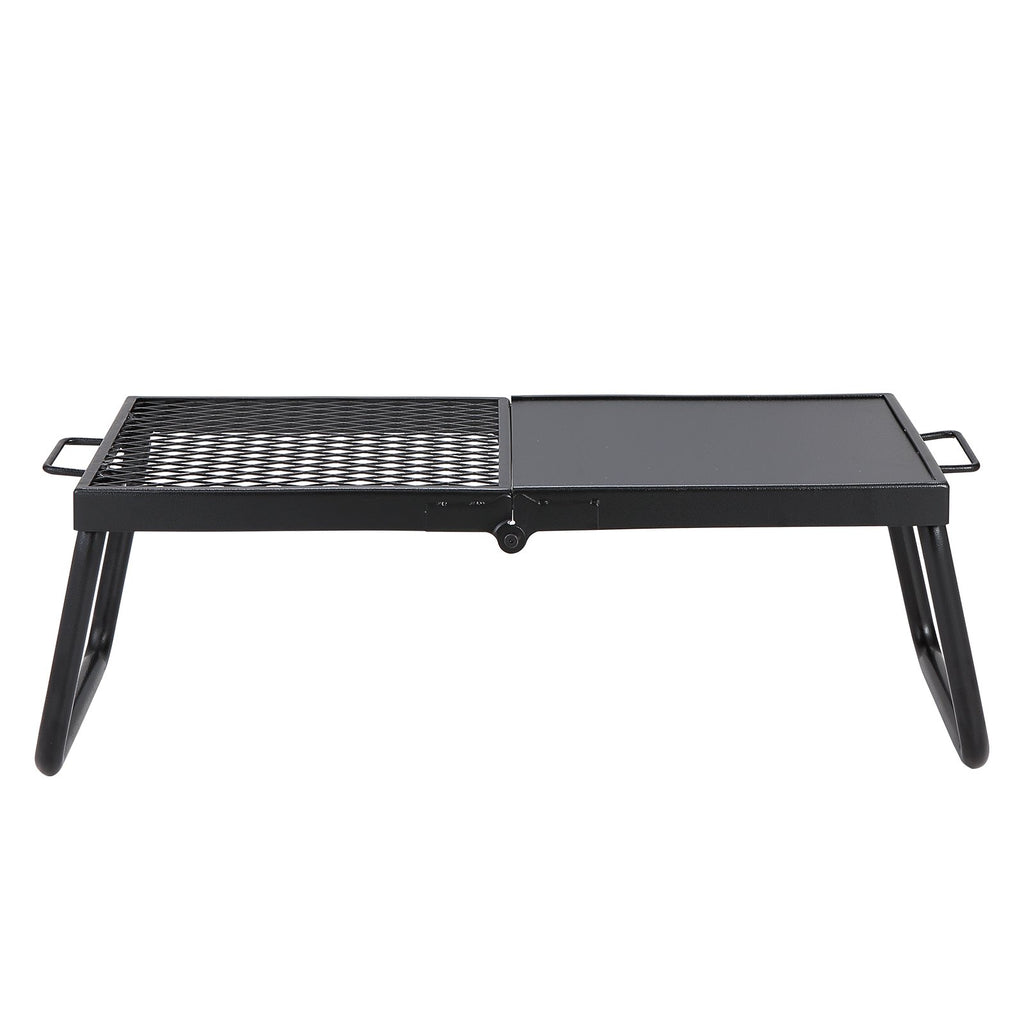 Grille de cuisson pliable pour feu de camp, grille en acier robuste