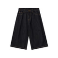 Original cowhide denim cropped pants
