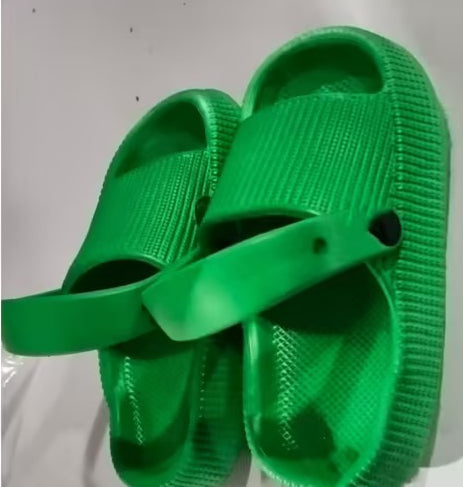 Pantoufles d'intérieur à semelle épaisse pour enfants, motif excrément