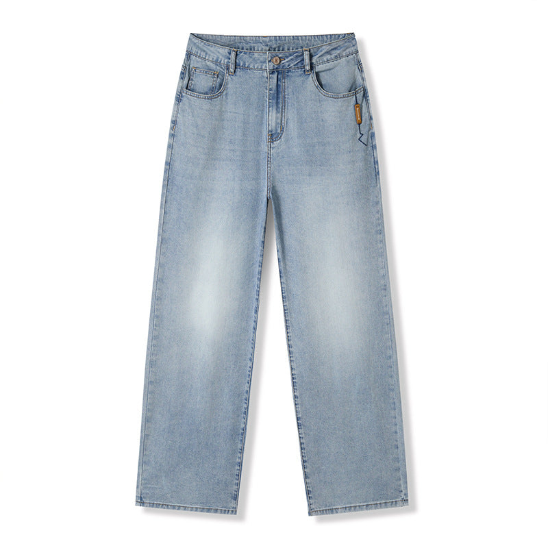 Men's Tencel Lyocell Jeans Style Loose Drape Straight Leg Pants