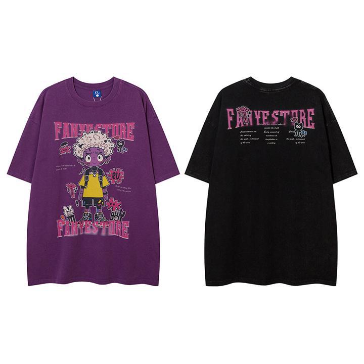 Cartoon short sleeved T-shirt