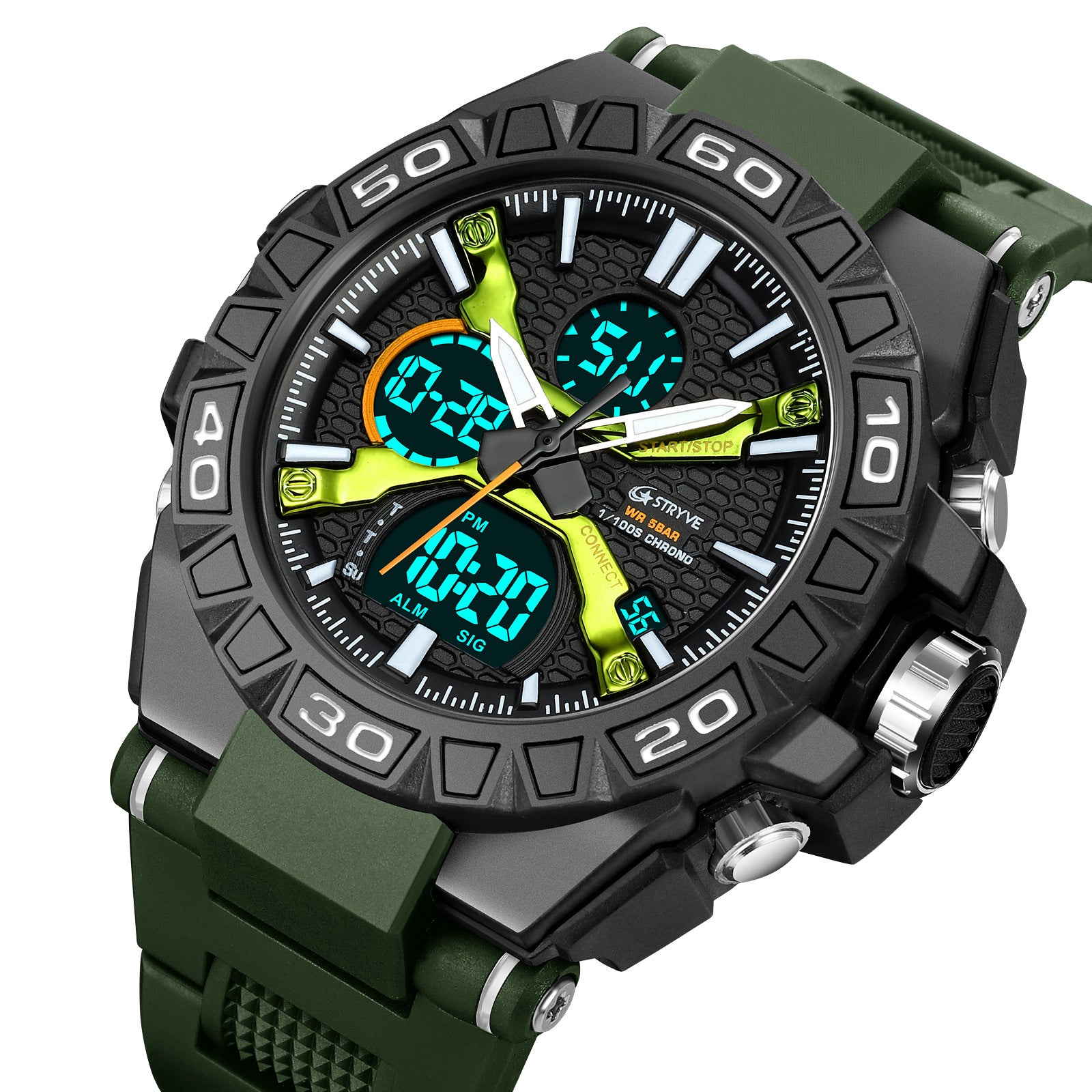 Nuevo reloj electrónico luminoso deportivo colorido impermeable, reloj multifuncional para estudiantes