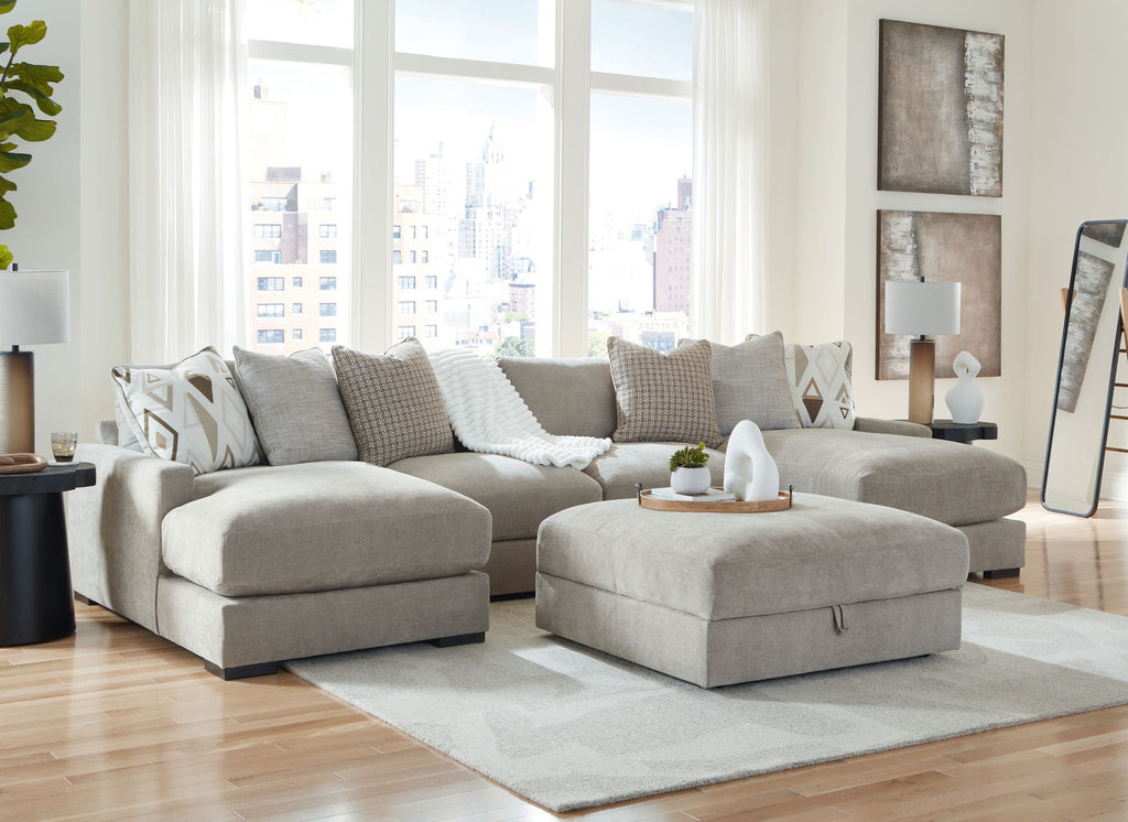 Aslan Court 5-Piece Modular Sectional Sofa Ottoman Set-0