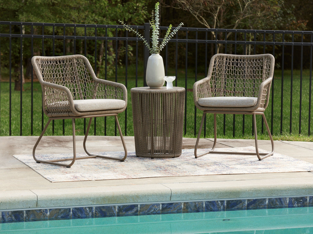 Signature Design by Ashley Majors Beach Beige 3-Piece Outdoor Table Set with Chairs-1