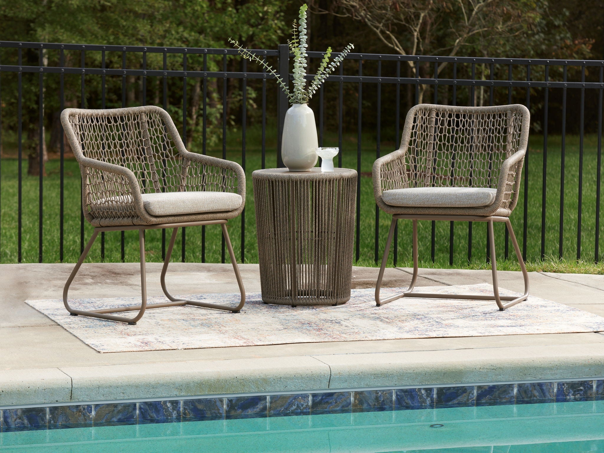 Signature Design by Ashley Majors Beach Beige 3-Piece Outdoor Table Set with Chairs-1