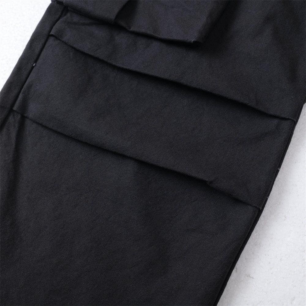 Folded Loose Straight Leg Pants by eprolo