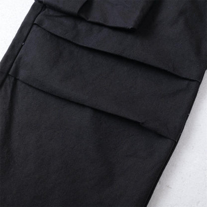 Folded Loose Straight Leg Pants by eprolo