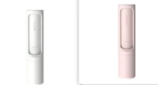 AdTec 2-in-1 reusable pet hair remover brush, self-cleaning lint roller, white and pink (2-pack)