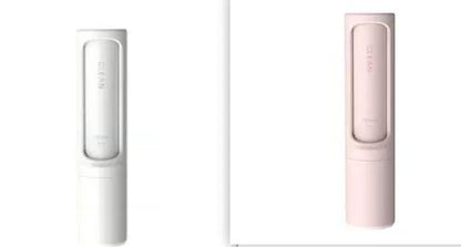 AdTec 2-in-1 reusable pet hair remover brush, self-cleaning lint roller, white and pink (2-pack)
