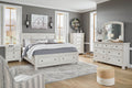 Antique White Robbinsdale 6pc Sleigh Bedroom Set With Storage Drawers-0