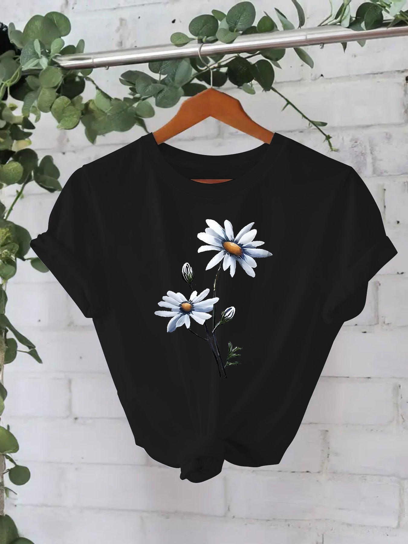 Floral printed T-shirt short sleeved shirt