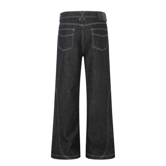 Casual denim micro flared pants