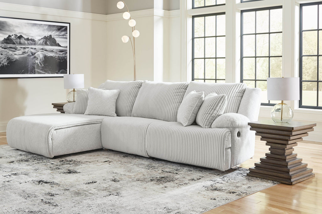 Top Tier - 3-Piece Sectional Sofa With LAF Press Back Chaise - Alloy-1