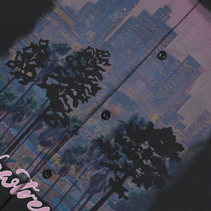 Urban forest printed short sleeved shirt