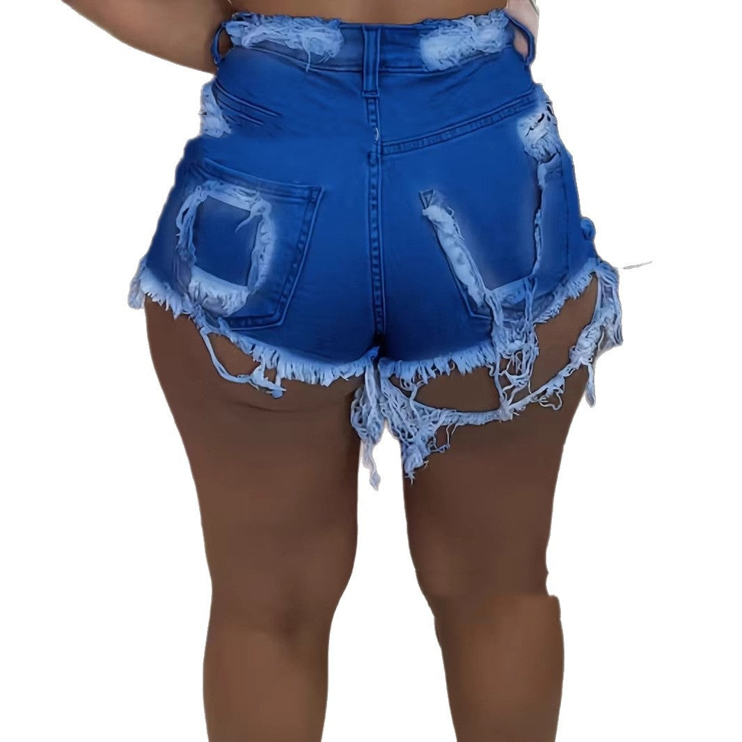 Pantalones cortos vaqueros de verano para mujer de estilo sencillo