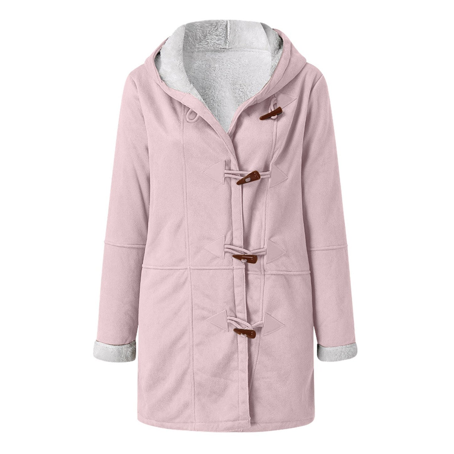 Manteau boutonnage hiver chaud à capuche avec poches Vêtements Femme