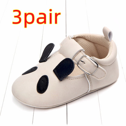 Chaussures bébé printemps automne dessin animé animal cuir mat antidérapant semelle souple chaussures bébé vente en gros 0884