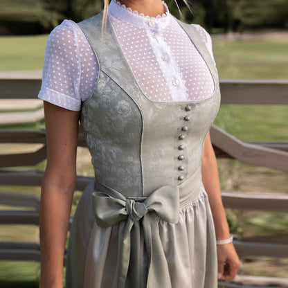 Robe longue de style français pour femme avec nœud papillon