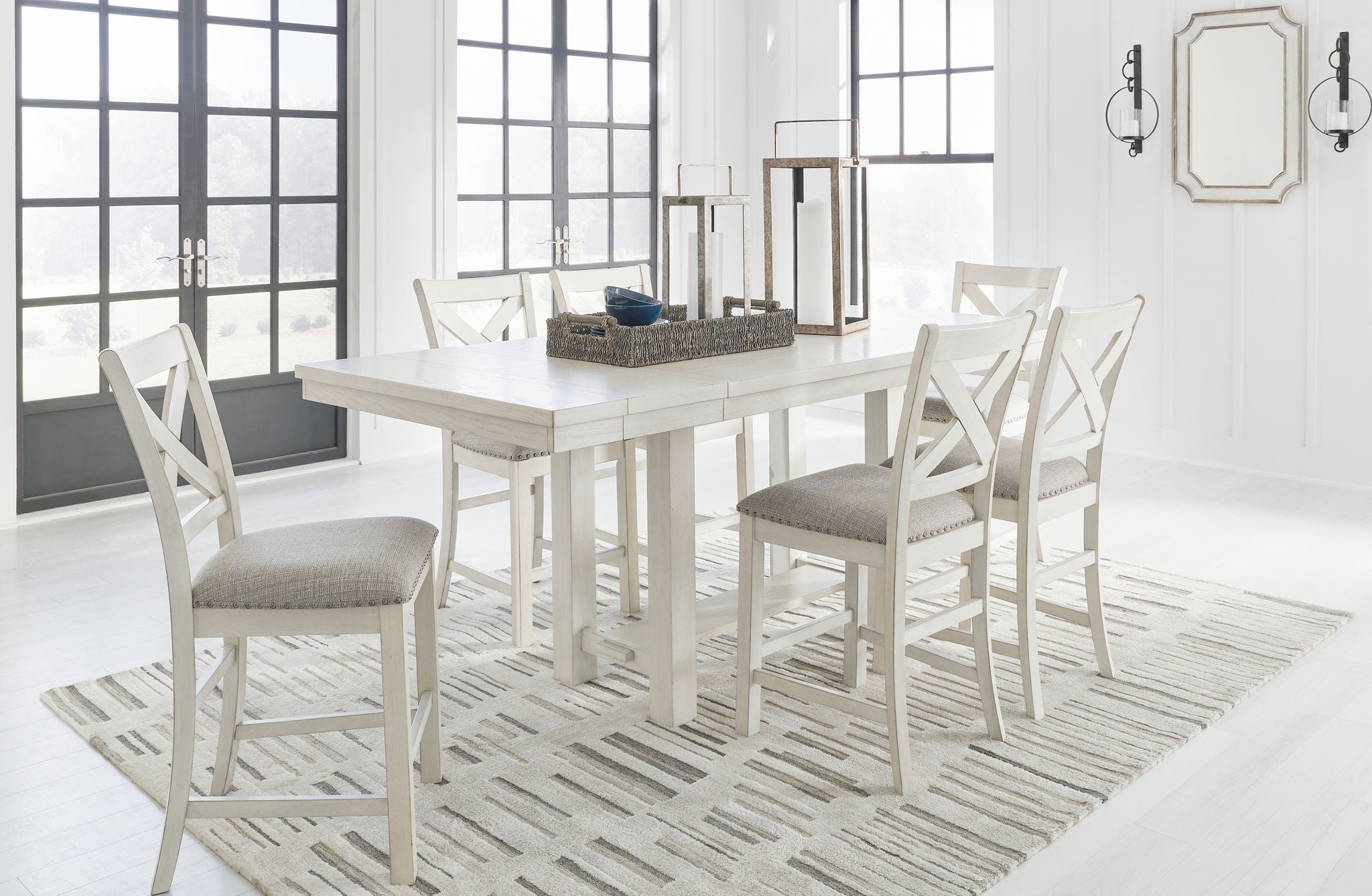 Robbinsdale - Rectangular Counter Height Dining Extension Table Set-0