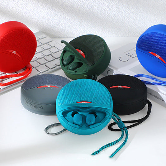 Haut-parleur Bluetooth portable d'extérieur avec casque intégré, Subwoofer Stéréo 3D sans fil, prise en charge carte TF et radio FM