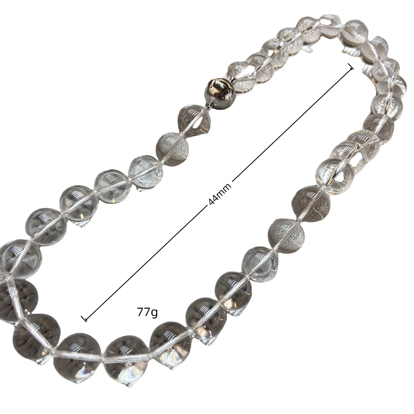 Perles transparentes cristal blanc 12 MM collier bracelet