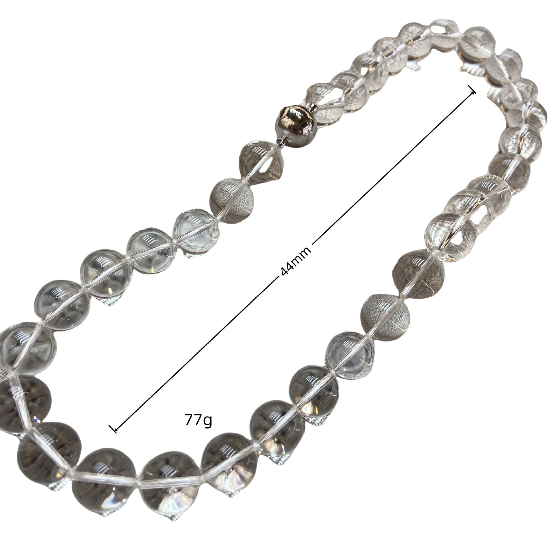 Perles transparentes cristal blanc 12 MM collier bracelet