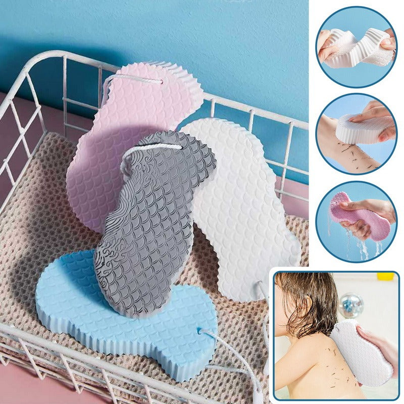 Esponja corporal 3D con patrón de escamas de pescado, bola de baño tridimensional