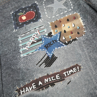 3D digital printing to make used denim five quarter pants
