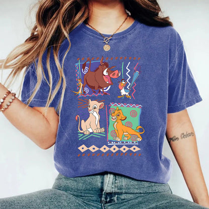 Washed and used T-shirt cartoon T-shirt top