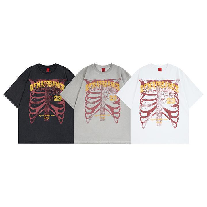 Camiseta de manga corta con calavera