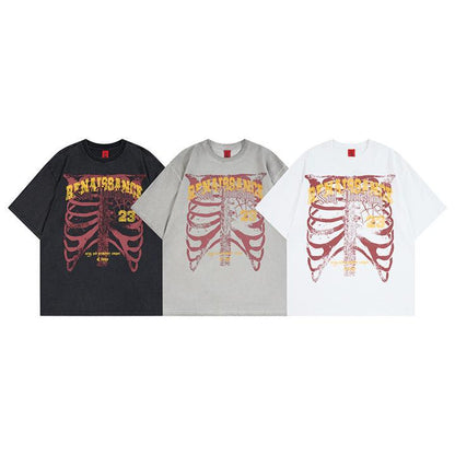 Camiseta de manga corta con calavera