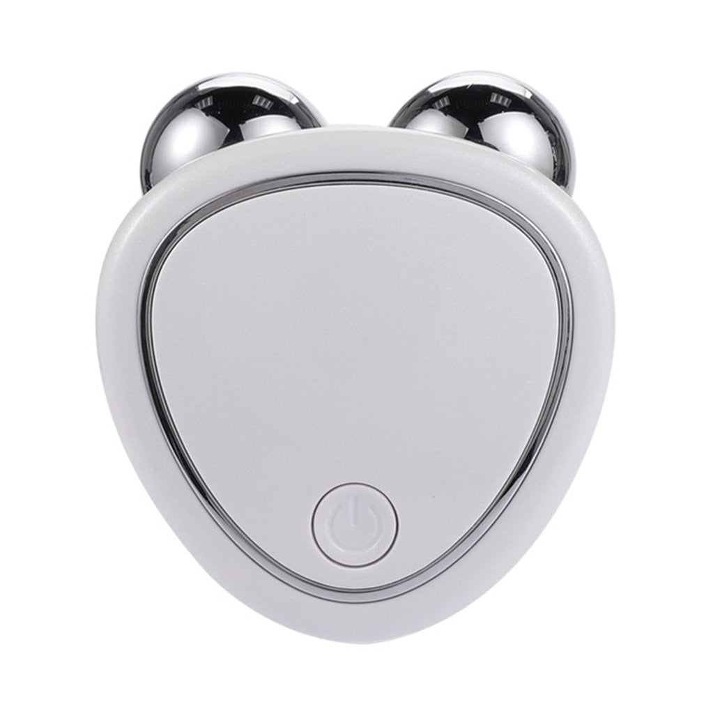 Instrumento portátil de belleza facial de microcorriente para levantar, adelgazar y reducir el edema con masajeador de doble rodillo