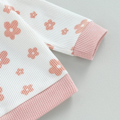 Ensemble pull imprimé floral pour enfants
