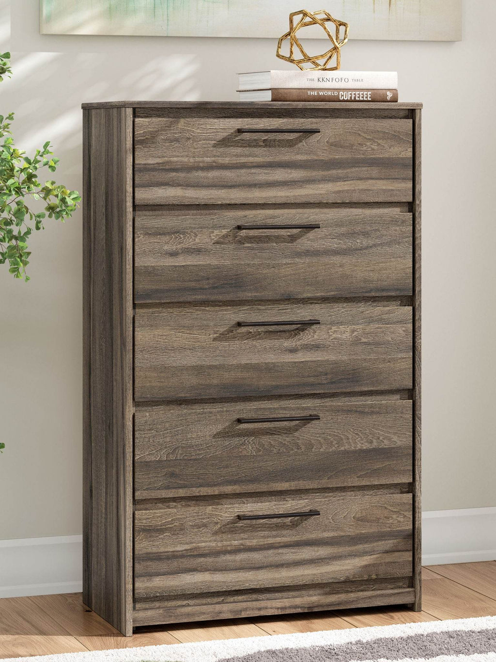 Signature Design by Ashley Elbrim Five Drawer Brown Storage Chest-1