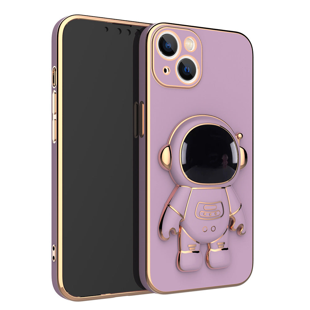 Funda de teléfono 3D Astronauta Anticaída con Soporte Galvanizado