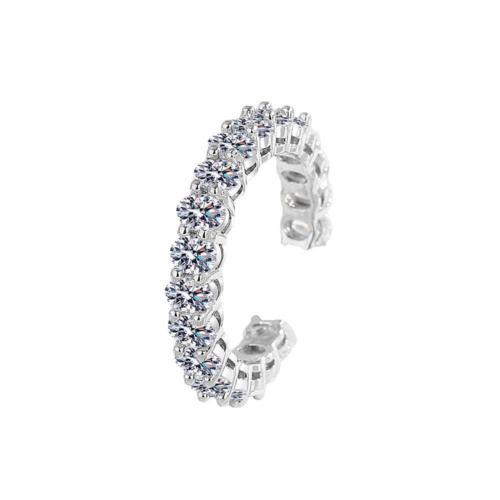 Bague empilable en argent sterling en forme d'œuf avec étoiles pour femmes
