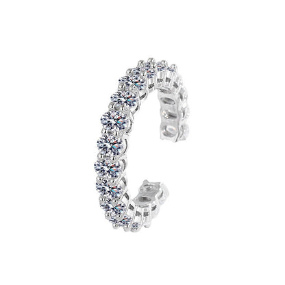 Bague empilable en argent sterling en forme d'œuf avec étoiles pour femmes